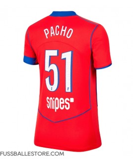 Günstige Paris Saint-Germain Willian Pacho #51 3rd trikot Damen 2025-26 Kurzarm
